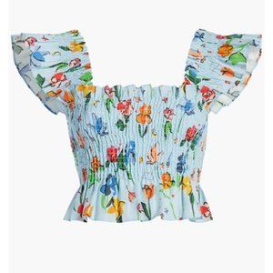 Hill House Ellie Paz Crop top in rare and sold out Space Floral pattern Medium